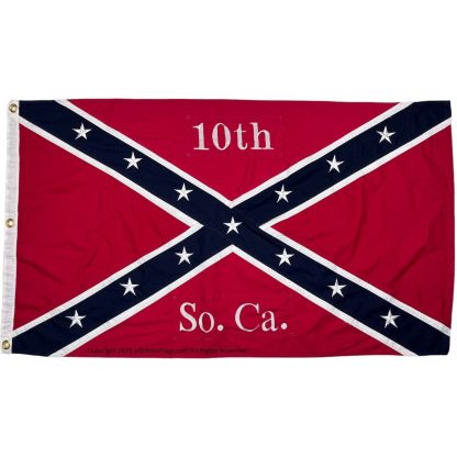 10th infantry south carolina rebel flag cotton 3 x 5 ft on sale