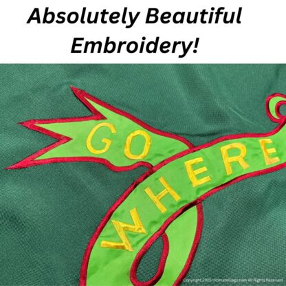 sons of erin csa irish flag, irish confederate flag nylon embroidered 3 x 5 ft. (2ply available)