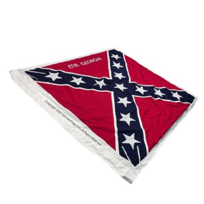 17th infantry georgia flag cotton 52 inch x 52 inch with pole hem sleeve / ties