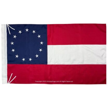 first national confederate 13 stars and bars flag double nylon embroidered 3 x 5 ft. with pole sleeve
