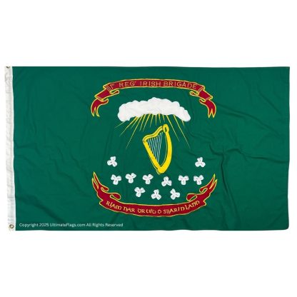 1st regiment irish brigade flag – 3x5 ft cotton sewn civil war irish american flag replica