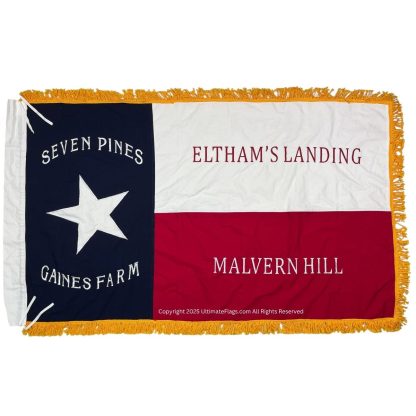 1st texas infantry regiment flag – hood's brigade flags 3x5 ft sewn cotton with gold fringe & pole sleeve – civil war replica