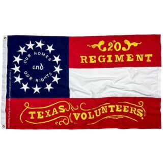 20th regiment texas volunteers flag cotton sewn flag 3 x 5 ft.