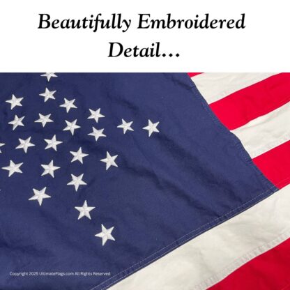 great luminary flag – 28 star u.s. flag representing texas statehood – 3x5 ft cotton sewn replica