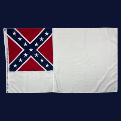 2nd national flag second national confederate flags sewn outdoor double nylon embroidered 3 x 5 ft.