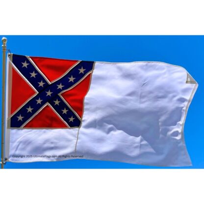 2nd national flag second national confederate flags sewn outdoor double nylon embroidered 3 x 5 ft.