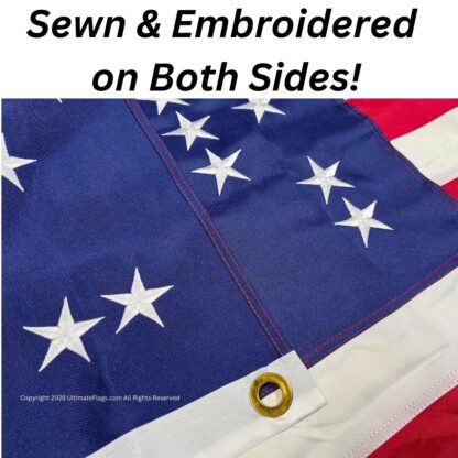 fort sumter usa double nylon embroidered flag 3 x 5 ft.