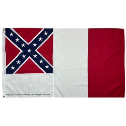 3rd national confederate flag double nylon sewn embroidered outdoor tough heavy duty flags