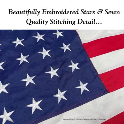 usa flag 48 star 1912 to 1959 old usa flags sewn 2 ply double nylon embroidered 3 x 5 ft.