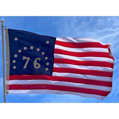 bennington 76 flag double nylon embroidered flags 3 x 5 ft.