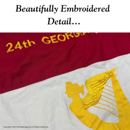 24th georgia volunteers flag 24th irish regiment flags – 3x5 ft cotton sewn confederate civil war replica