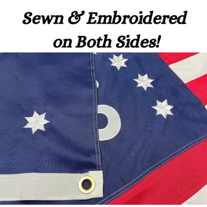 bennington 76 flag double nylon embroidered flags 3 x 5 ft.