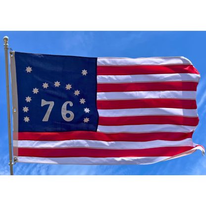 bennington 76 flag double nylon embroidered flags 3 x 5 ft.
