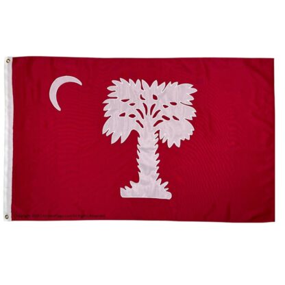 south carolina big red flag double nylon embroidered 3 x 5 ft.