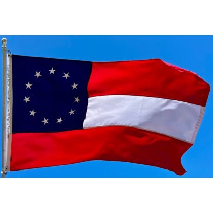 stars and bars flag 11 star first national flag sewn outdoor double nylon embroidered 2 x 3 or 3 x 5 ft.