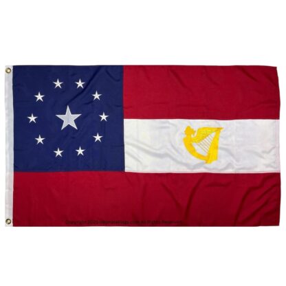 first national flag 11 stars and bars irish flag 3x5 double nylon embroidered