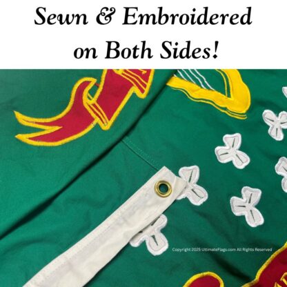 1st regiment irish brigade flag – 3x5 ft cotton sewn civil war irish american flag replica