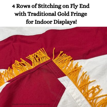 alabama flag al flags for sale cotton with pole sleeve gold fringe 3 x 5 ft.