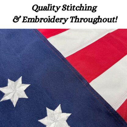 bennington 76 flag double nylon embroidered flags 3 x 5 ft.