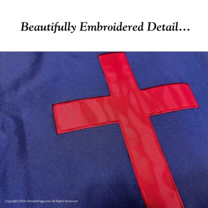 christian flag double nylon fully sewn heavy duty 2x3,3x5,4x6,5x8 feet
