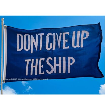 commodore perry flag dont give up the ship flags sewn double nylon embroidered 3 x 5 ft.