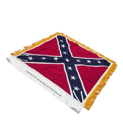 cavalry flag 32 x 32 inch cotton sewn gold fringe pole sleeve