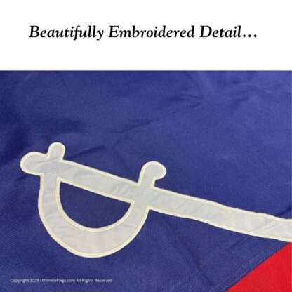 custer flag general custer battle flags outdoor heavy duty double nylon embroidered flags 3 x 5 ft.