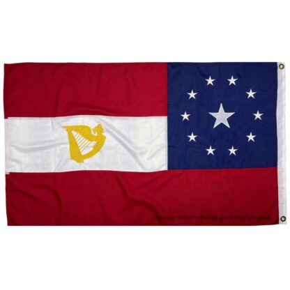 first national flag 11 stars and bars irish flag 3x5 double nylon embroidered