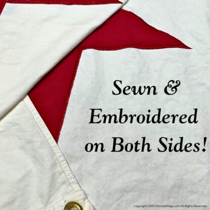 georgia secession flag cotton sewn flags 3 x 5 ft.