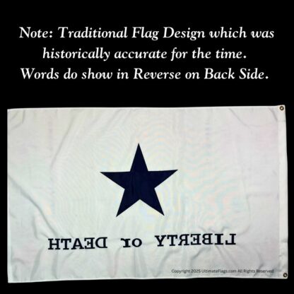 goliad texas battle flag double sided & double nylon embroidered 3 x 5 ft.