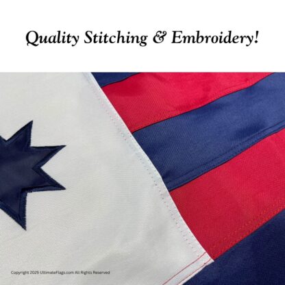 guilford courthouse flag double nylon embroidered 3 x 5 ft.