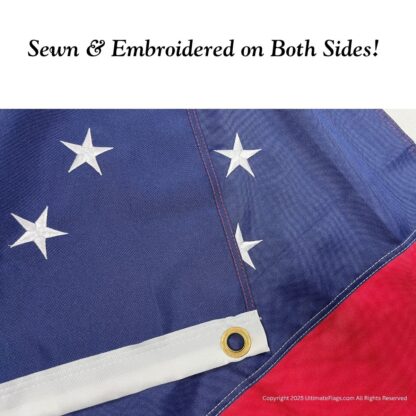 jefferson davis beauvoir home flag double nylon embroidered flag 3 x 5 ft.