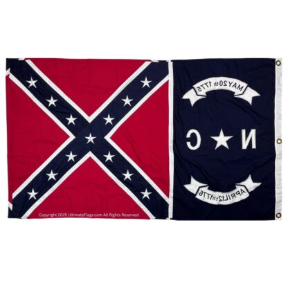 north carolina battle flag cotton 3 x 5 ft.