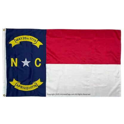 north carolina flag outdoor double nylon embroidered 3 x 5 ft.