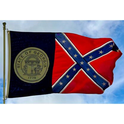 old georgia flag old ga flags state of georgia flag sewn outdoor double sided & double nylon embroidered 3x5 4x6 5x8 6x10 8x12 10x15