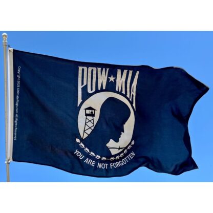 pow mia flag prisoner of war missing in action flags outdoor sewn commercial heavy duty double nylon embroidered 3 x 5 ft.