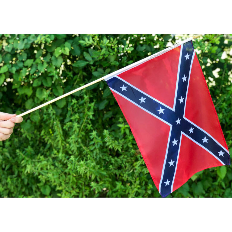 Rebel Flag, Confederate Battle Flag 12 x 18 inch on Stick Ultimate Flags