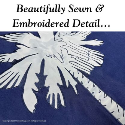 south carolina flag sc flags for sale sewn outdoor double nylon embroidered 3 x 5 ft.
