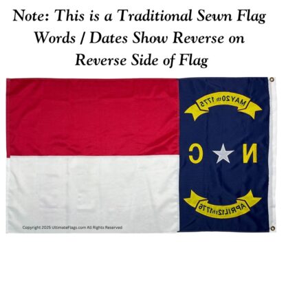 north carolina flag outdoor double nylon embroidered 3 x 5 ft.