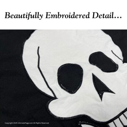 jolly roger flag pirate no patch cotton 3 x 5 ft.