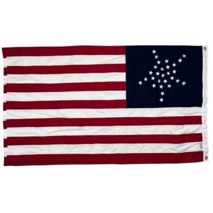 great luminary flag – 28 star u.s. flag representing texas statehood – 3x5 ft cotton sewn replica