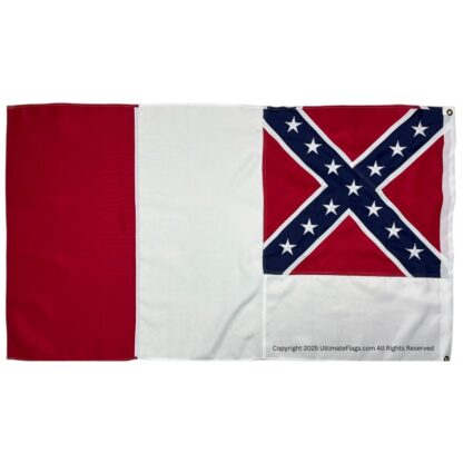 3rd national confederate flag double nylon sewn embroidered outdoor tough heavy duty flags