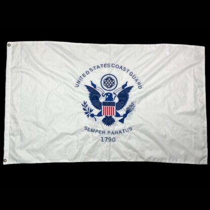 coast guard flag uscg flags for sale double sided double nylon embroidered 3 x 5 ft.
