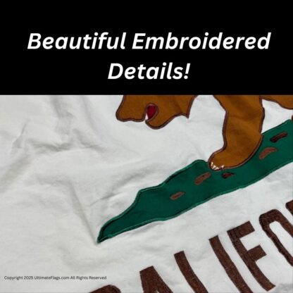 california flag ca flags sewn & embroidered cotton 3 x 5 ft.