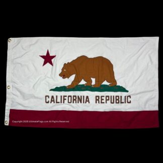 california flag ca flags sewn & embroidered cotton 3 x 5 ft.