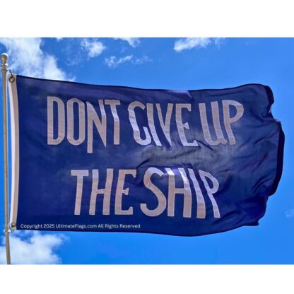 commodore perry flag dont give up the ship flags sewn double nylon embroidered 3 x 5 ft.