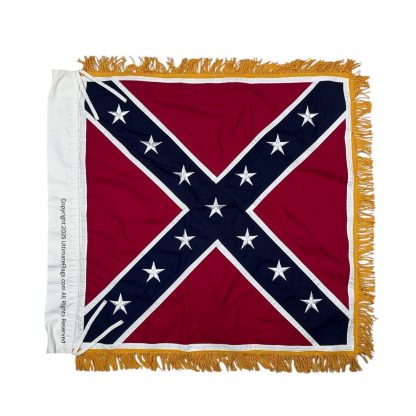 cavalry flag 32 x 32 inch cotton sewn gold fringe pole sleeve