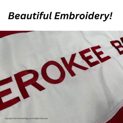 cherokee braves flag outdoor double nylon embroidered 3 x 5 ft.