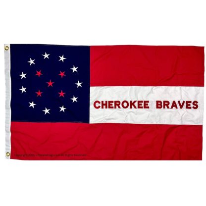 cherokee braves cotton flag 3 x 5 ft.