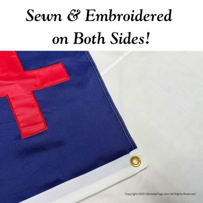 christian flag double nylon fully sewn heavy duty 2x3,3x5,4x6,5x8 feet